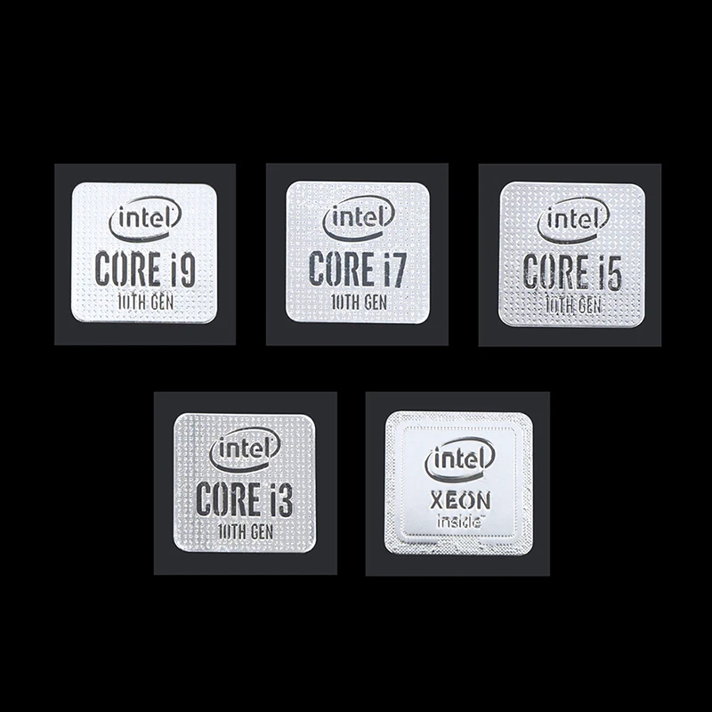 Металлическая наклейка 10-го поколения для процессора Intel Core I9 I7 I5 I3 с логотипом