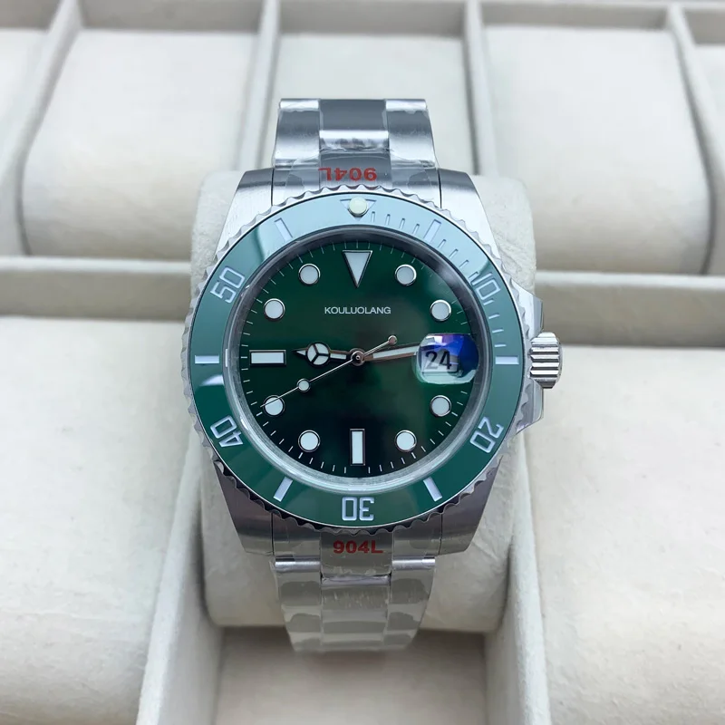 

41MM Men's Mechanical Watch Automatic Watch Miyota Ceramic Bezel Luminous Waterproof 316Stainless Steel Luxury Watch Green Dial