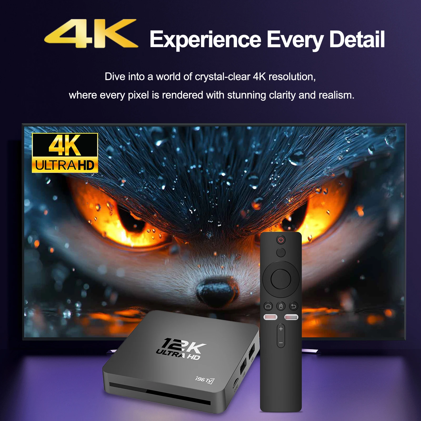 Фото ТВ-приставка Velec I96 Z9 MAX Smart TV Box на Android 14, 8+128 ГБ, 4K, Dual Wi-Fi (2.4G+5.8G), Bluetooth 5.0, медиаплеер для потокового вещания №4