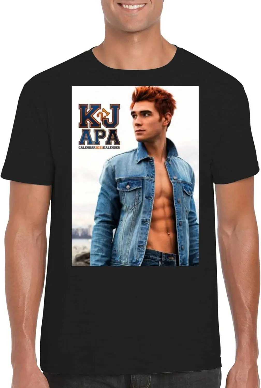 К.Джей. Apa - Мужская футболка с круглым вырезом PDI # ПИДП 1042074