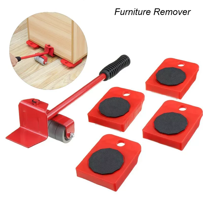 

Professional Furniture Transport Lifter Tool Set Heavy Duty Stuffs Moving Hand Tools Set Furniture Mover Wheel Bar Roller Device