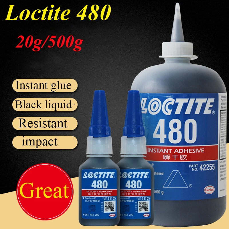 СУПЕРКЛЕЙ черной резины с низкой вязкостью 20 г Loctite 480 | Шпаклевка