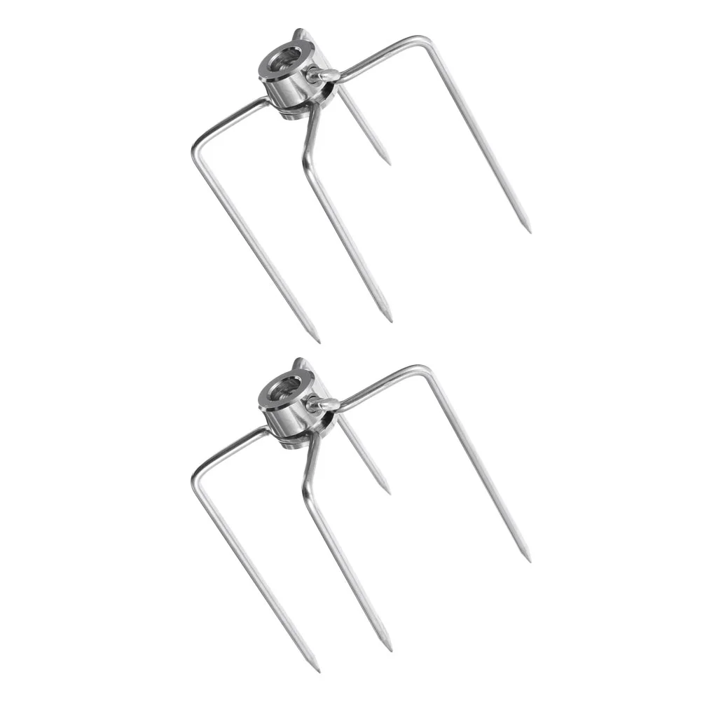 2 шт. вилка для барбекю гриль портативный уголь шампуры рыбы железные вилки гриля