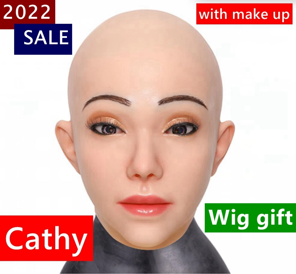 

Big Sale 2022 Cathy Realistic Soft Silicone Female Mask for Masquerade Halloween Mask For Crossdresser Drag Queen Transgender 4G