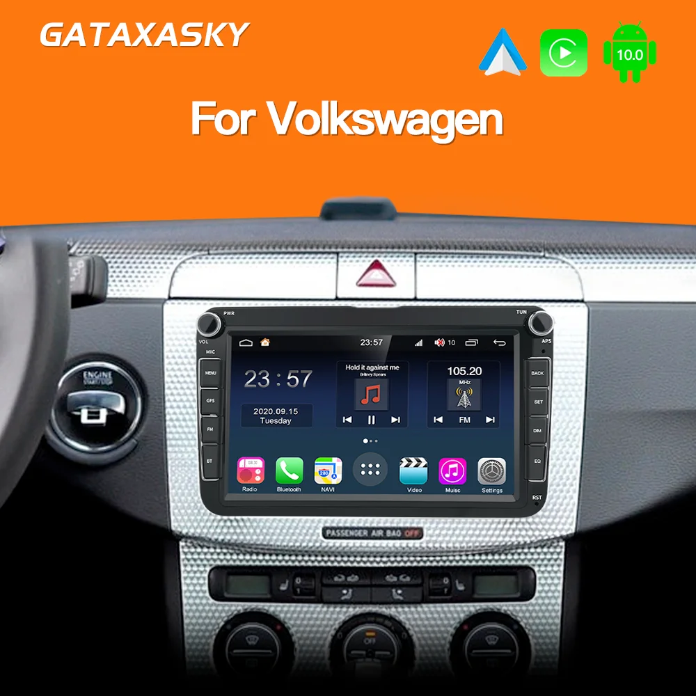 Автомагнитола GATAXASKY мультимедийный плеер 8 дюймов на Android с GPS для Volkswagen Passat B7 B6 Golf