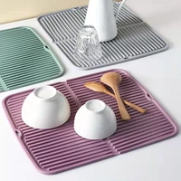 kitchen water cups tableware drain pads silicone drain pads coffee table drain trays silicone drying pads kitchen accessories