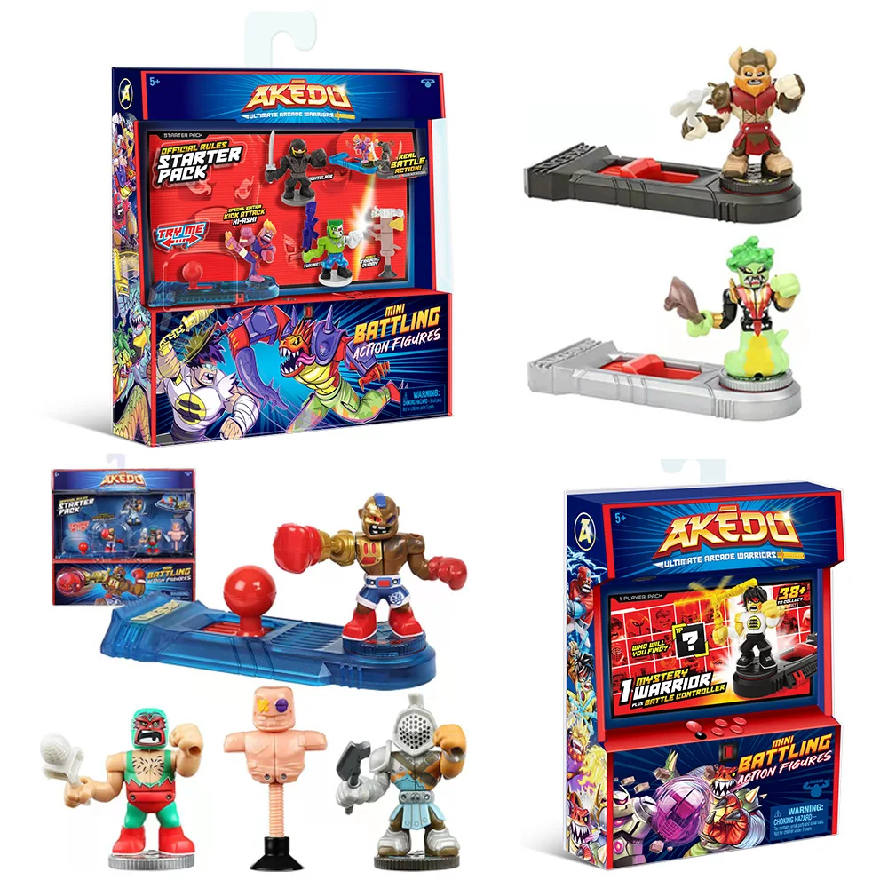 

Akedo Arcade Warriors Ultimate Arena Hero Thunder Heat Mini Battling Action Figures Ready Legendary Punch Attack Boy Toy Gift