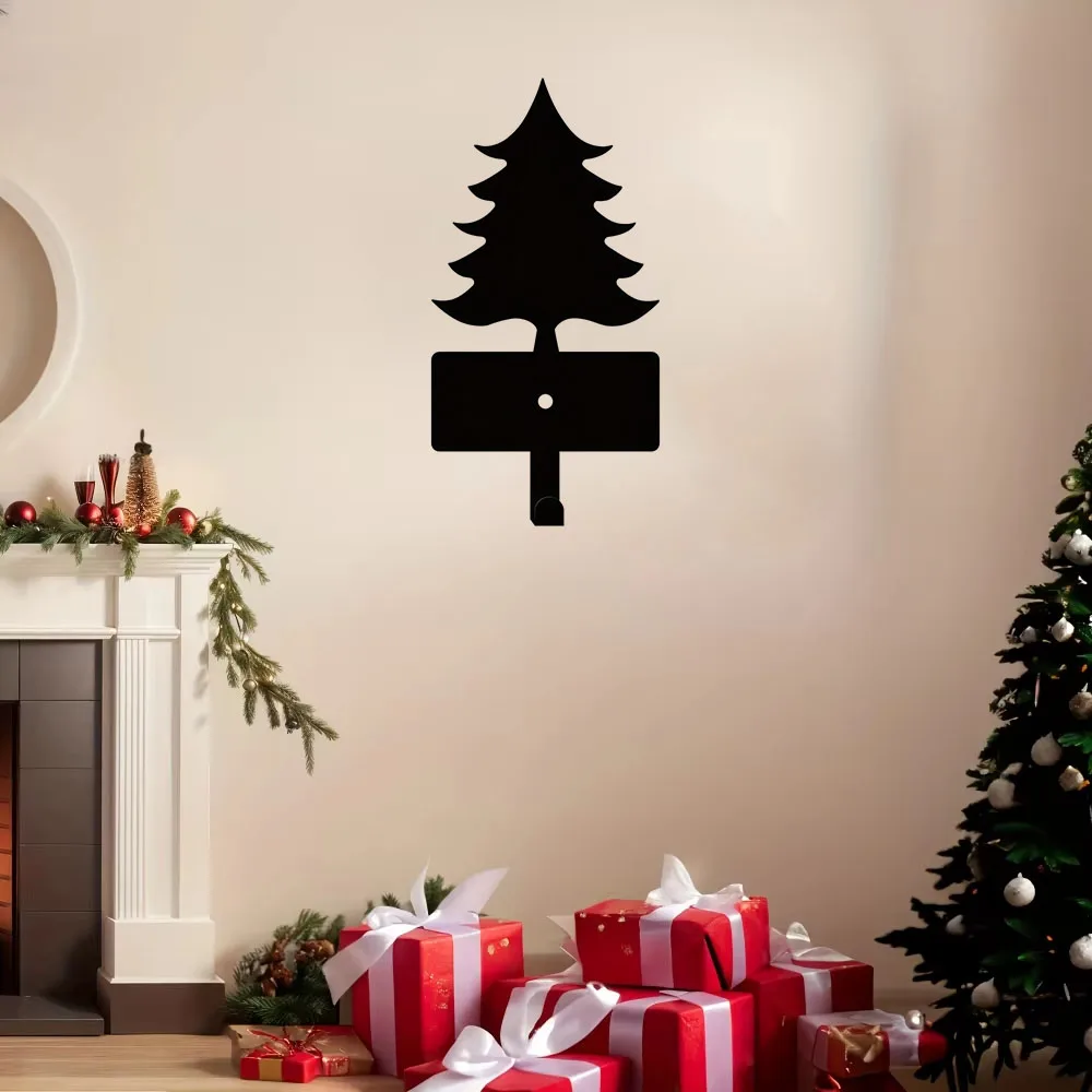 Металлический держатель для ключей в виде рождественской елки — настенная
