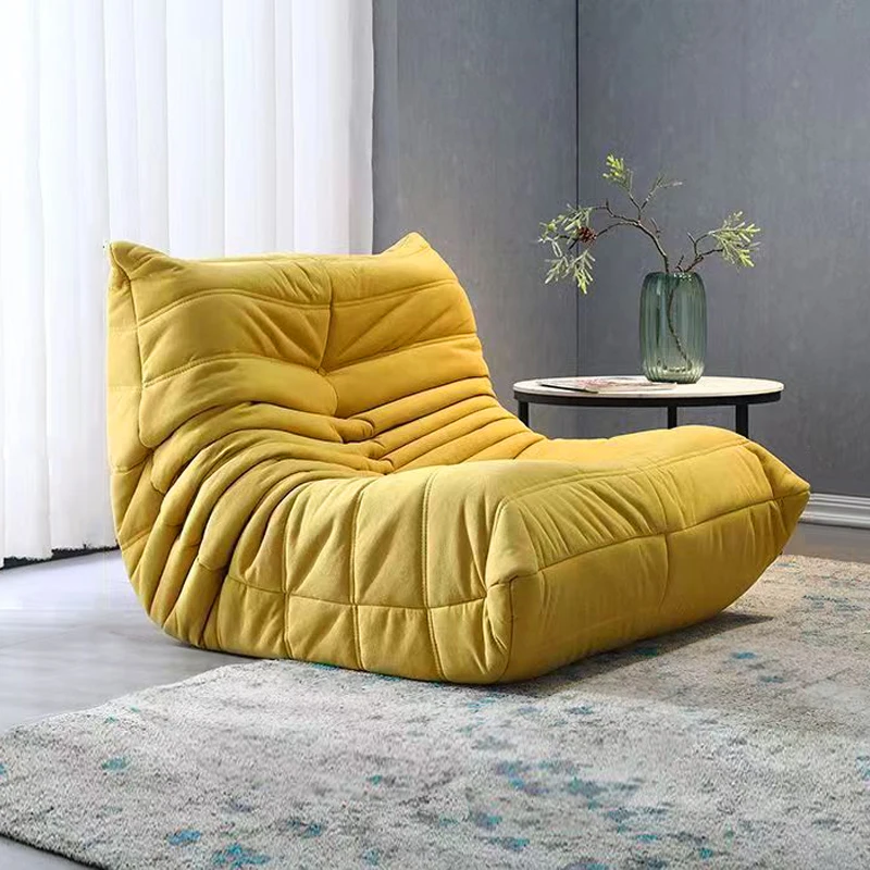 

Living Room Caterpillar Sofa Yellow Recliner Designer Modern Couch Single Floor Comfort Relax Divani Soggiorno Bedroom Furniture