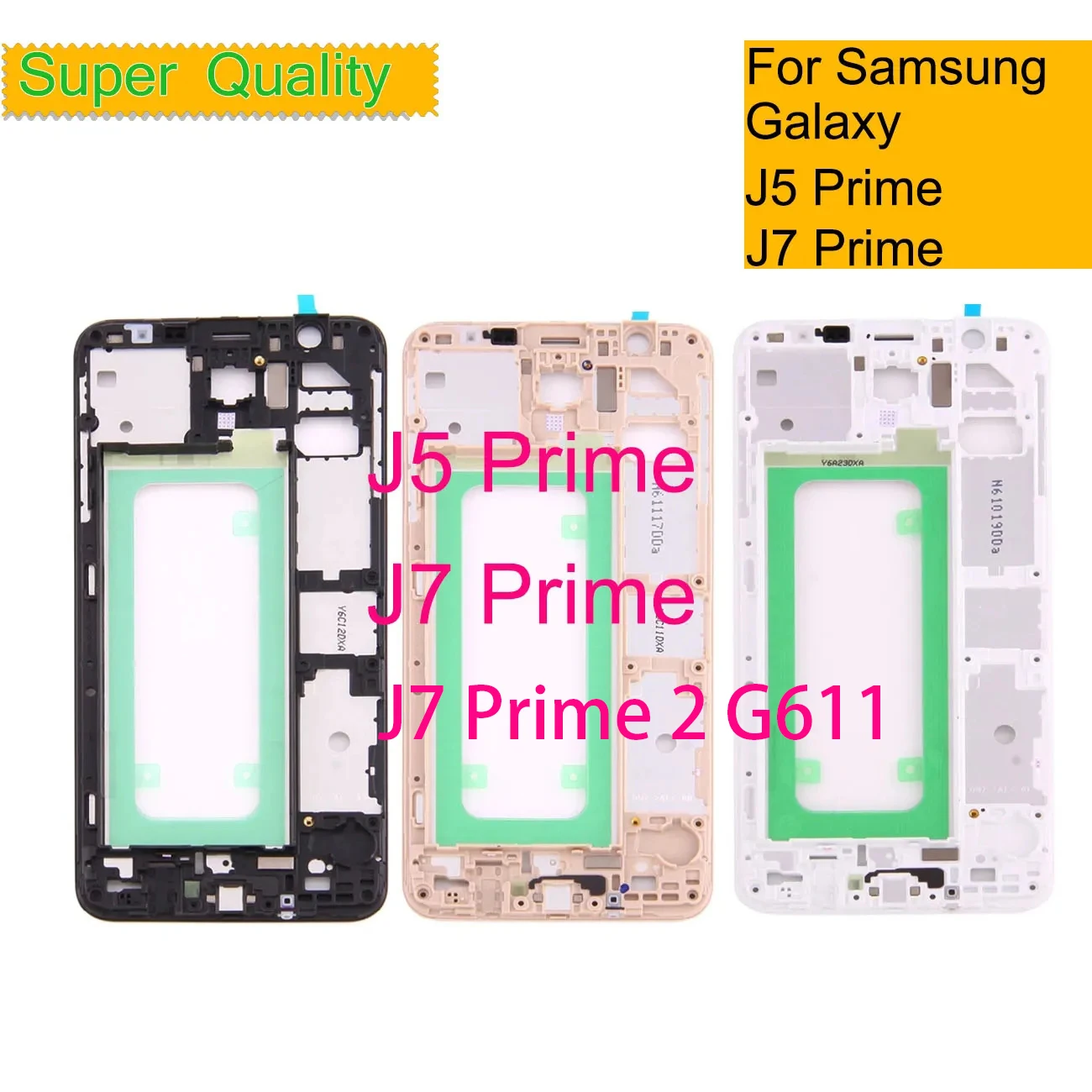 10 шт./лот для Samsung J5 Prime G570 передняя рамка J7 G610 2 G611 средняя корпуса безель