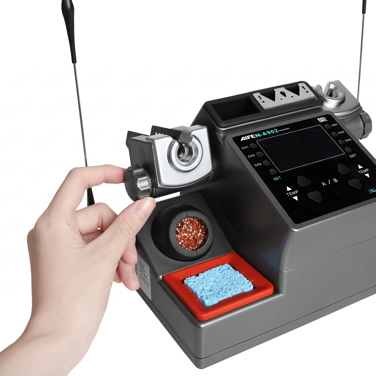 Aifen A902 Двойная паяльная станция 350 Вт Мощность C210 C115 C245 100 ℃ -450 Экономичный быстрый