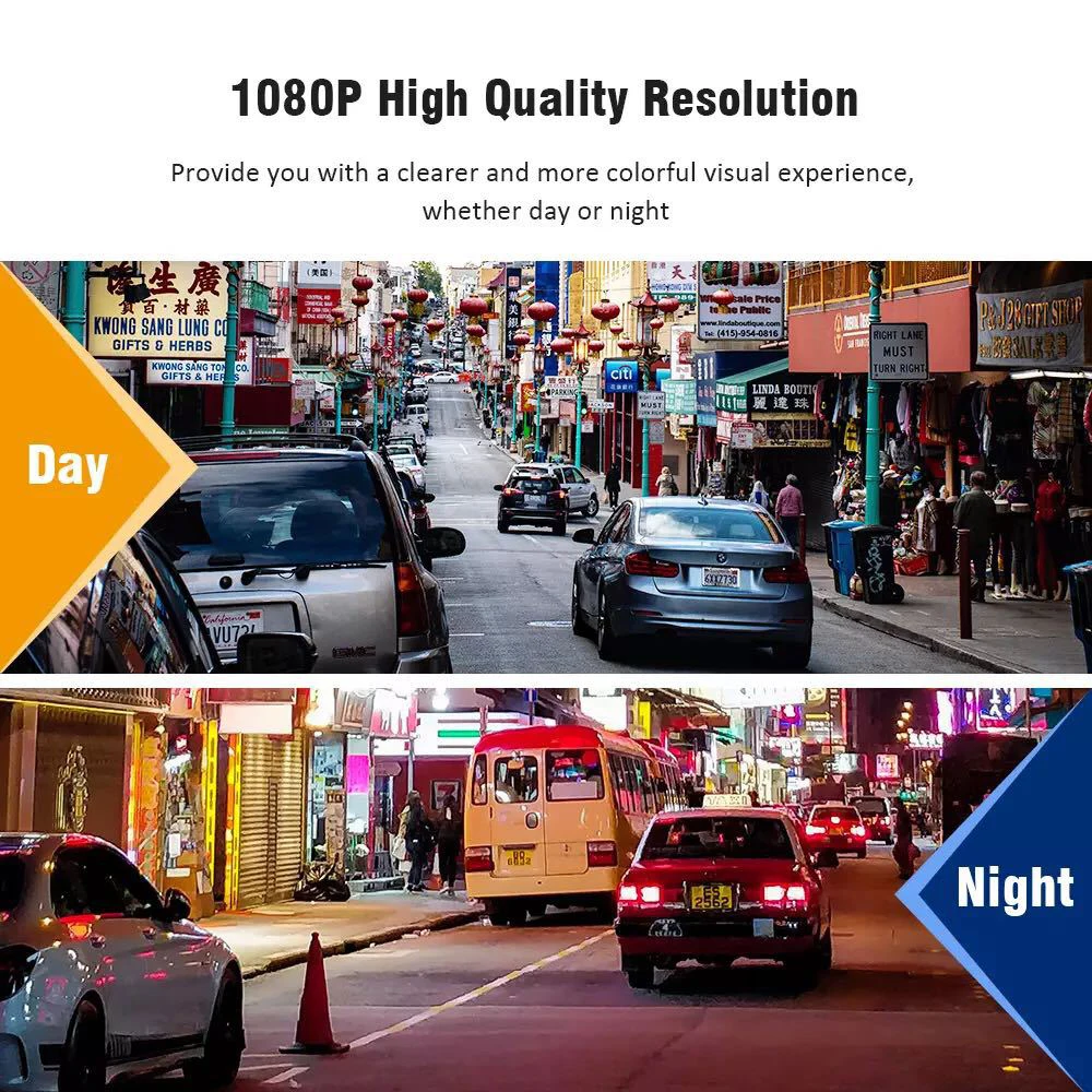 1080P Full HD Автомобильный видеорегистратор регистратор камера заднего вида