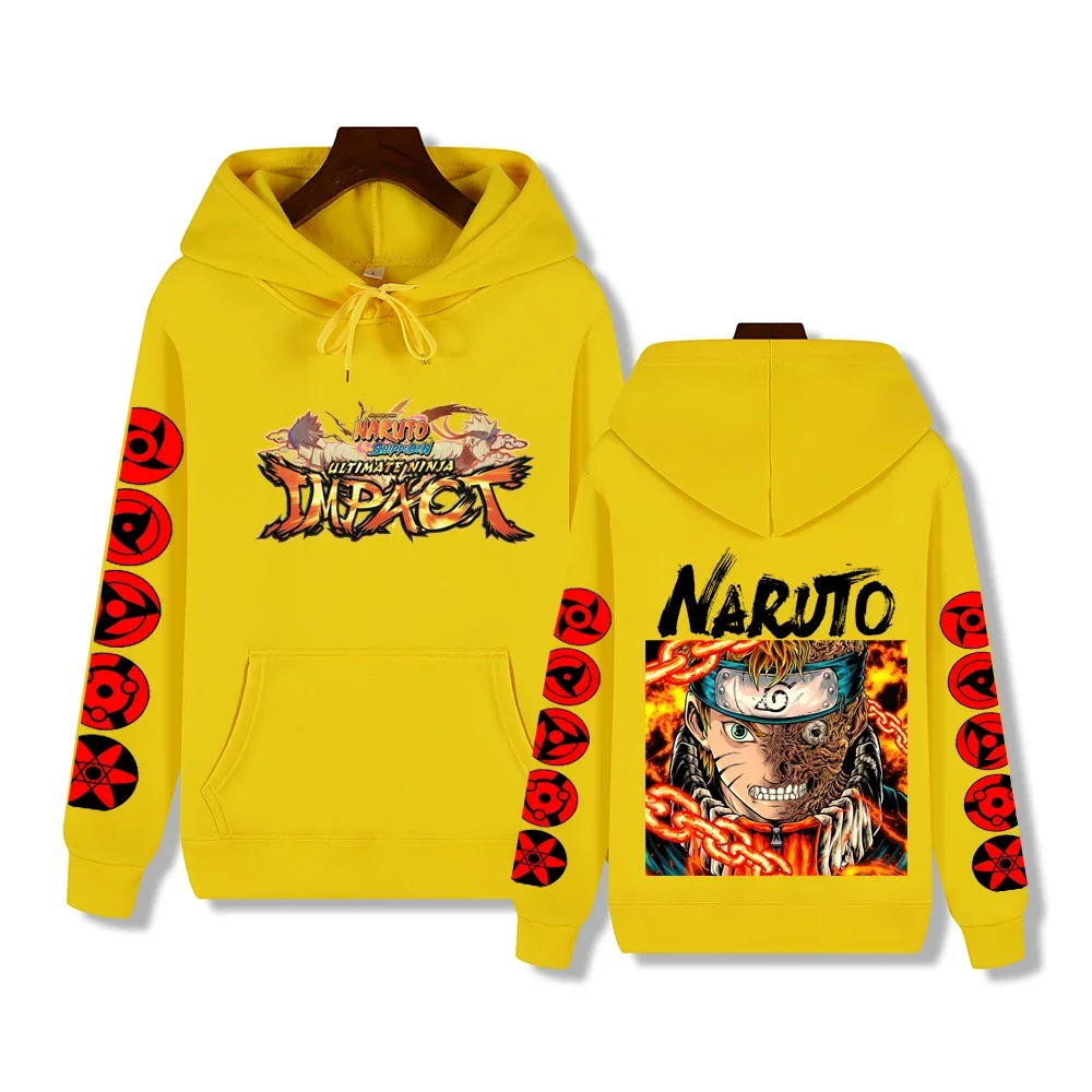 Толстовка с капюшоном и принтом Наруто осенние зимние модные топы уличная одежда