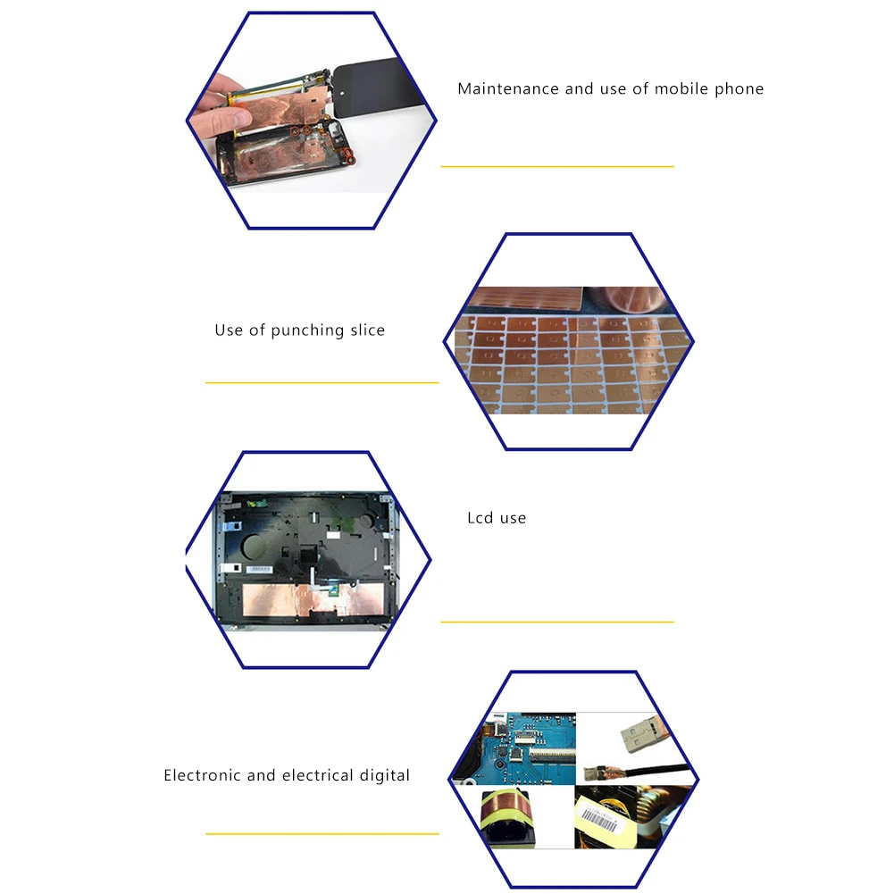 Проводящая Лента Из Медной Фольги 5 М Самоклеящаяся Барьерная Двухсторонняя