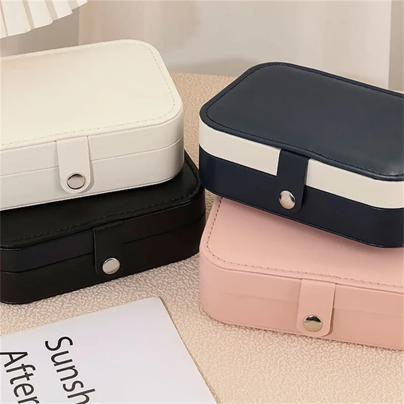 fashion Jewelry Packaging & Display Simple double-layer jewelry boxearrings necklace ring cosmetics storage box jewellery box