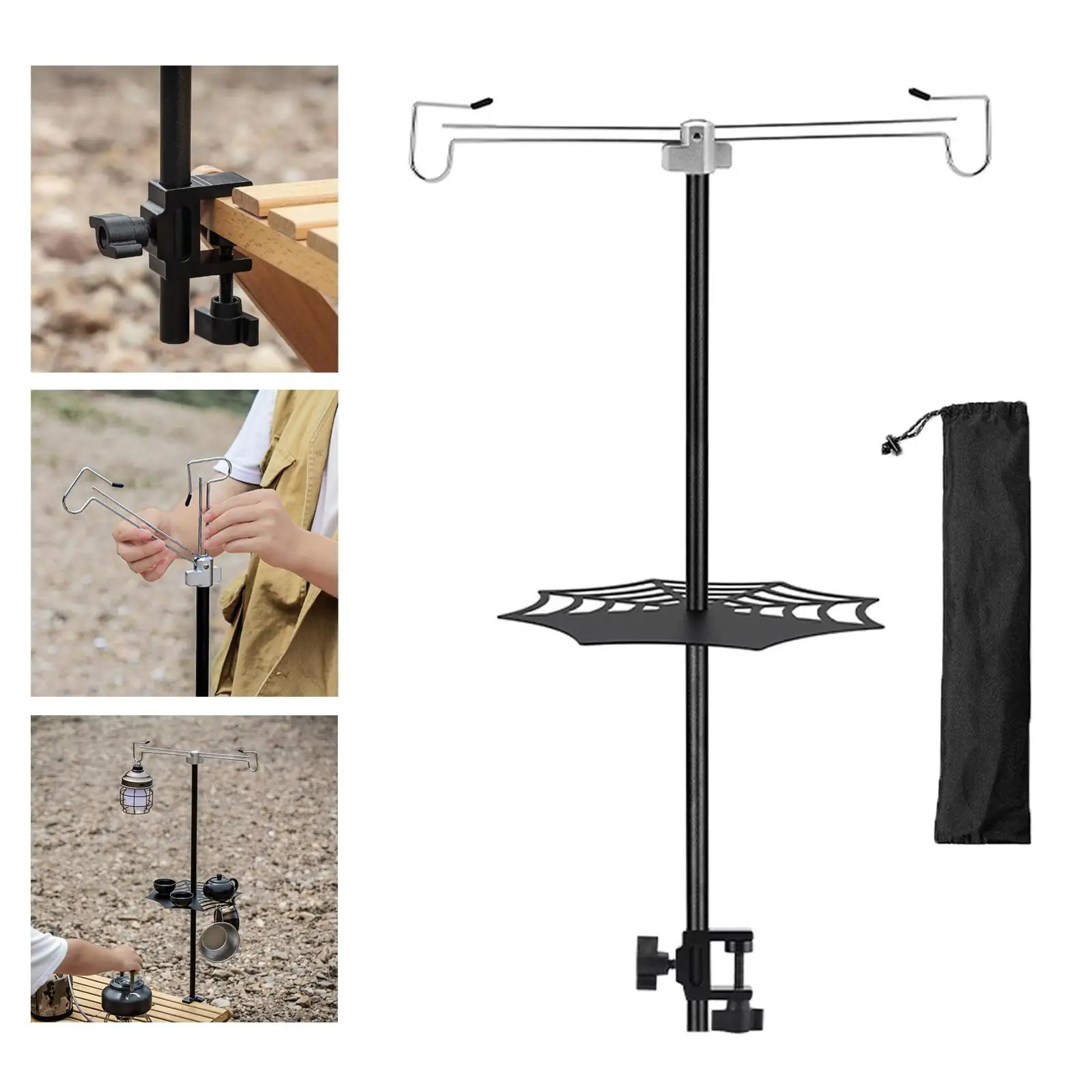 

Легкий подвесной s-образный кронштейн для кемпинга на открытом воздухе, сервировочный поднос, складной крючок, Стандартный кронштейн для ры...