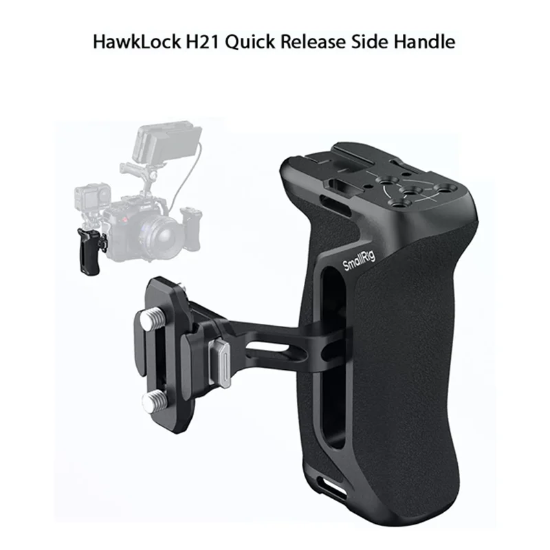 Фото SmallRig HawkLock H21 Быстросъемная боковая ручка с быстроразъемной рукояткой НАТО для комплекта клетки для камеры DLSR Монтажные пластины 5633 №1