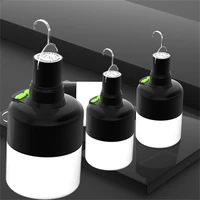 portable led camping lantern usb rechargeable outdoor hanging tent light 3 modes led bulbs camping lamp emergency light