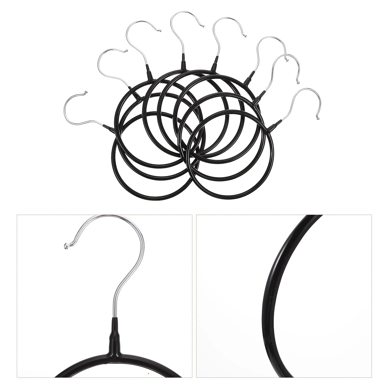 8 шт. черная подставка-органайзер для ремня шкафа вешалка шарфа одежды с