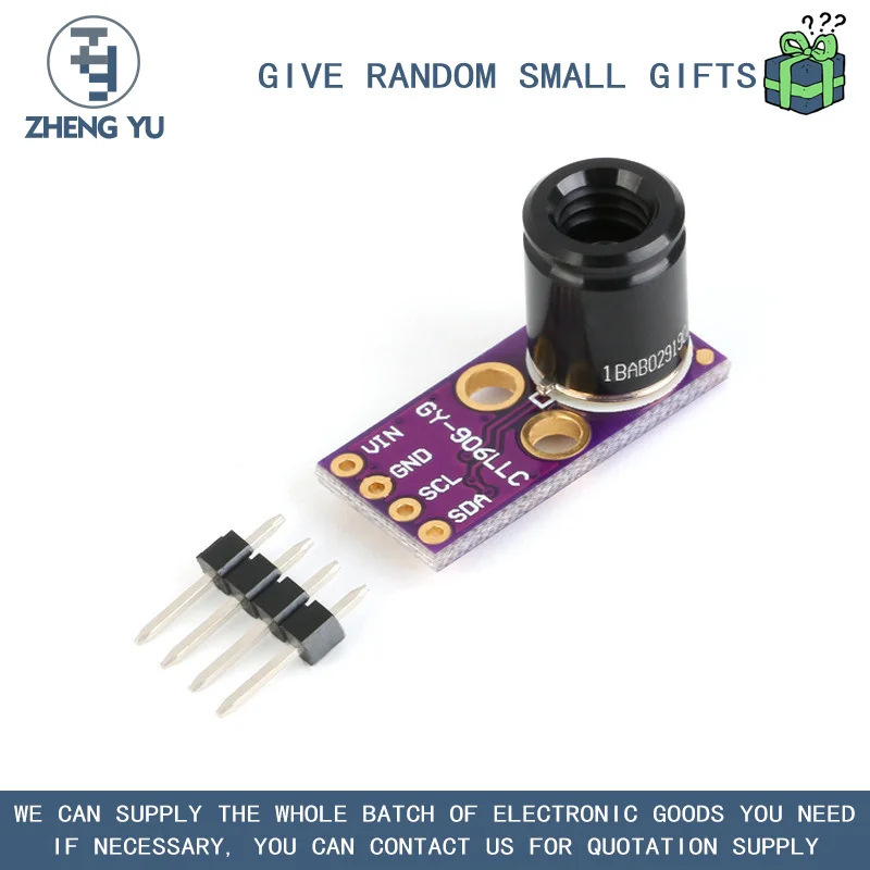 

GY-906LLC-621BAB 16X4 INFRARED ARRAY TEMPERATURE SENSOR MODULE MLX90621/IR ARRAY