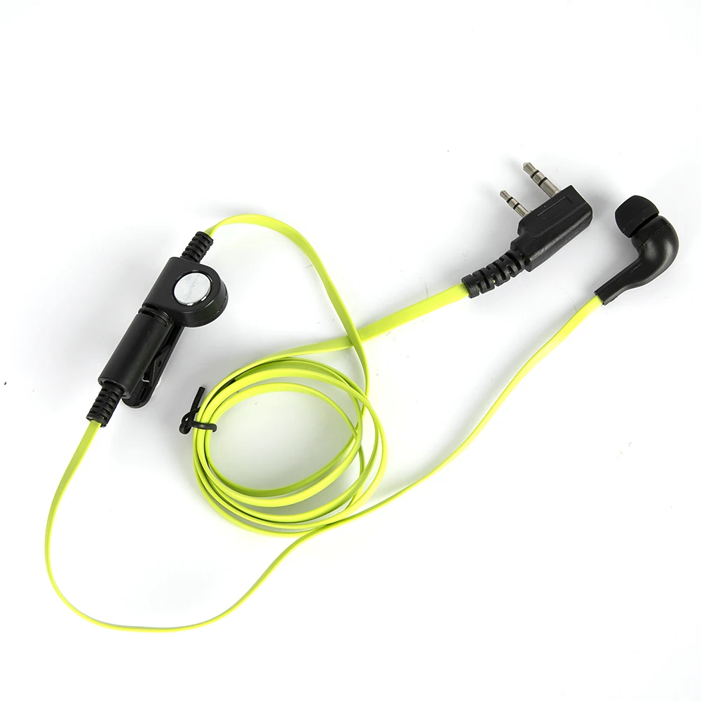 Green Fashion Noodle style earbud headphone K plug for KENWOOD Baofeng BF888s UV5R UV82 Wouxun TYT Puxing etc walkie talkie