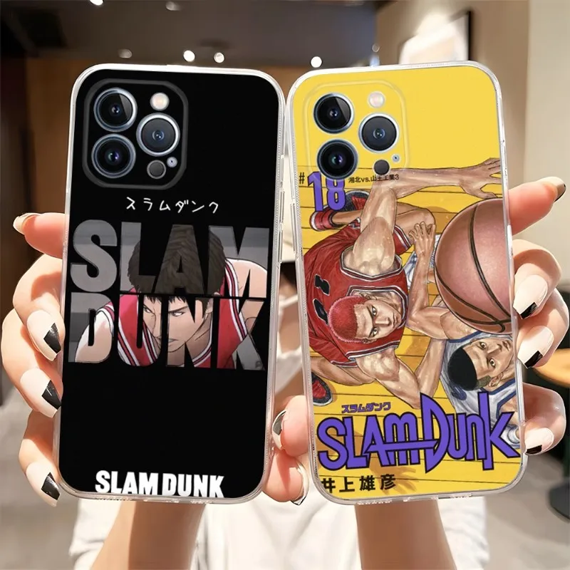 Прозрачный чехол для телефона с аниме SLAMDUNK для Iphone 14Pro 11 12 13 Pro Max Mini 6 6s 7 8 Plus X XR XS SE2020