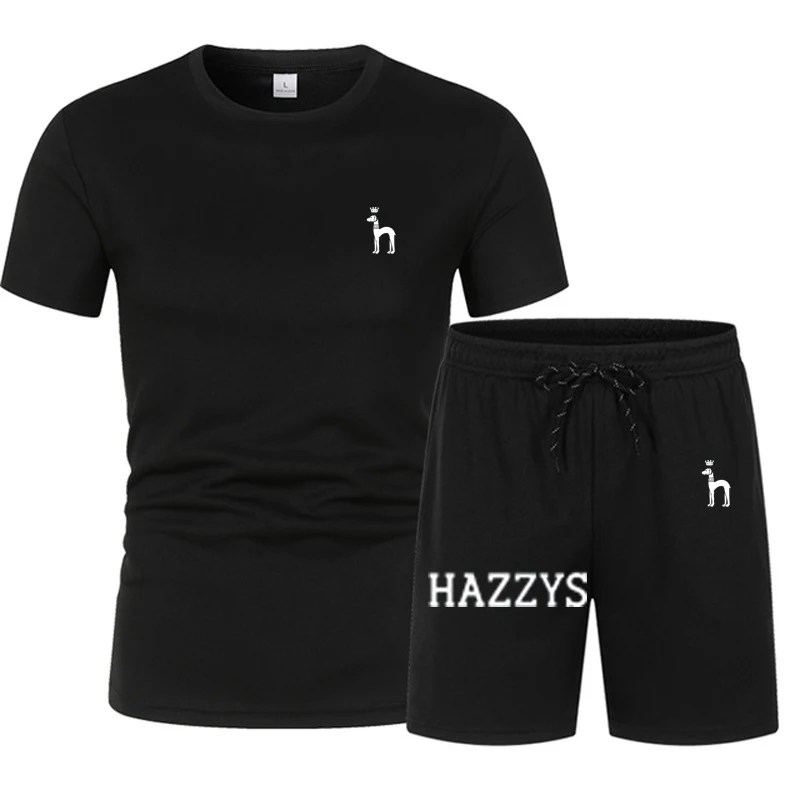 

Summer brand Heize set men's T-shirt+shorts set, casual gym fitness jogging sportswear set men's clothing