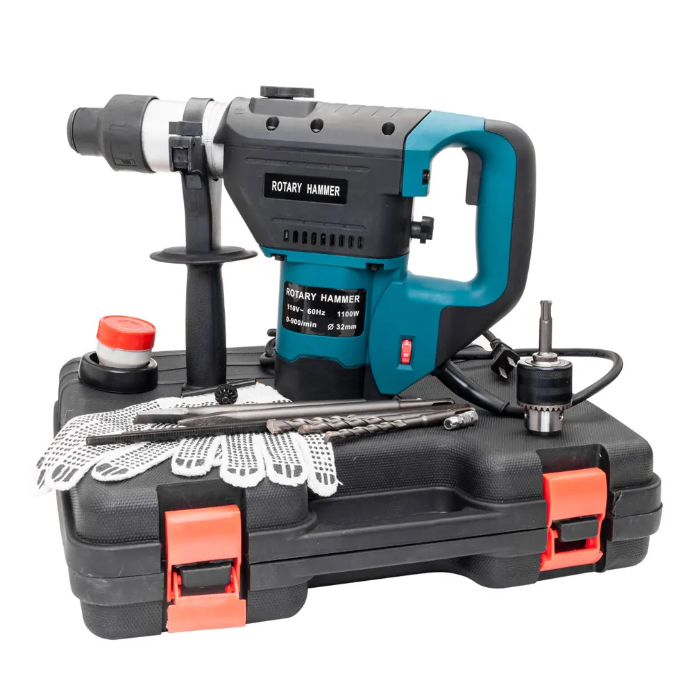 

America US warehouse 110V 1100w Hammer Drill Machine Rotary Hammer Drill Impact Force Of Electric Hammer