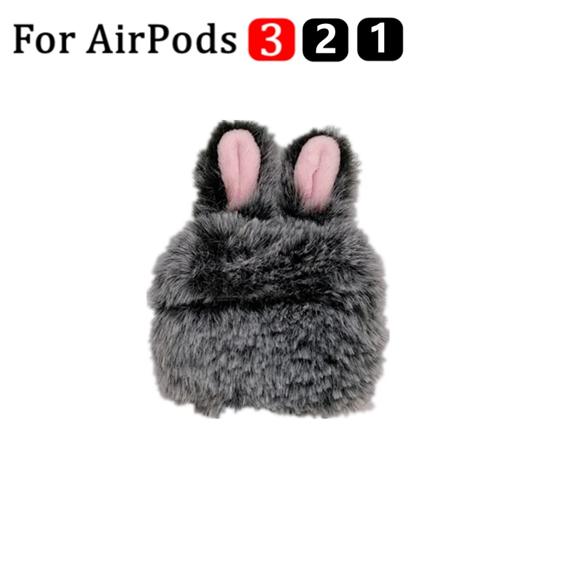 

Роскошный чехол для Apple AirPods 3, 2, 1, милый плюшевый чехол для телефона, защитный чехол Pods3, зимние модные чехлы для AirPods 2, 3