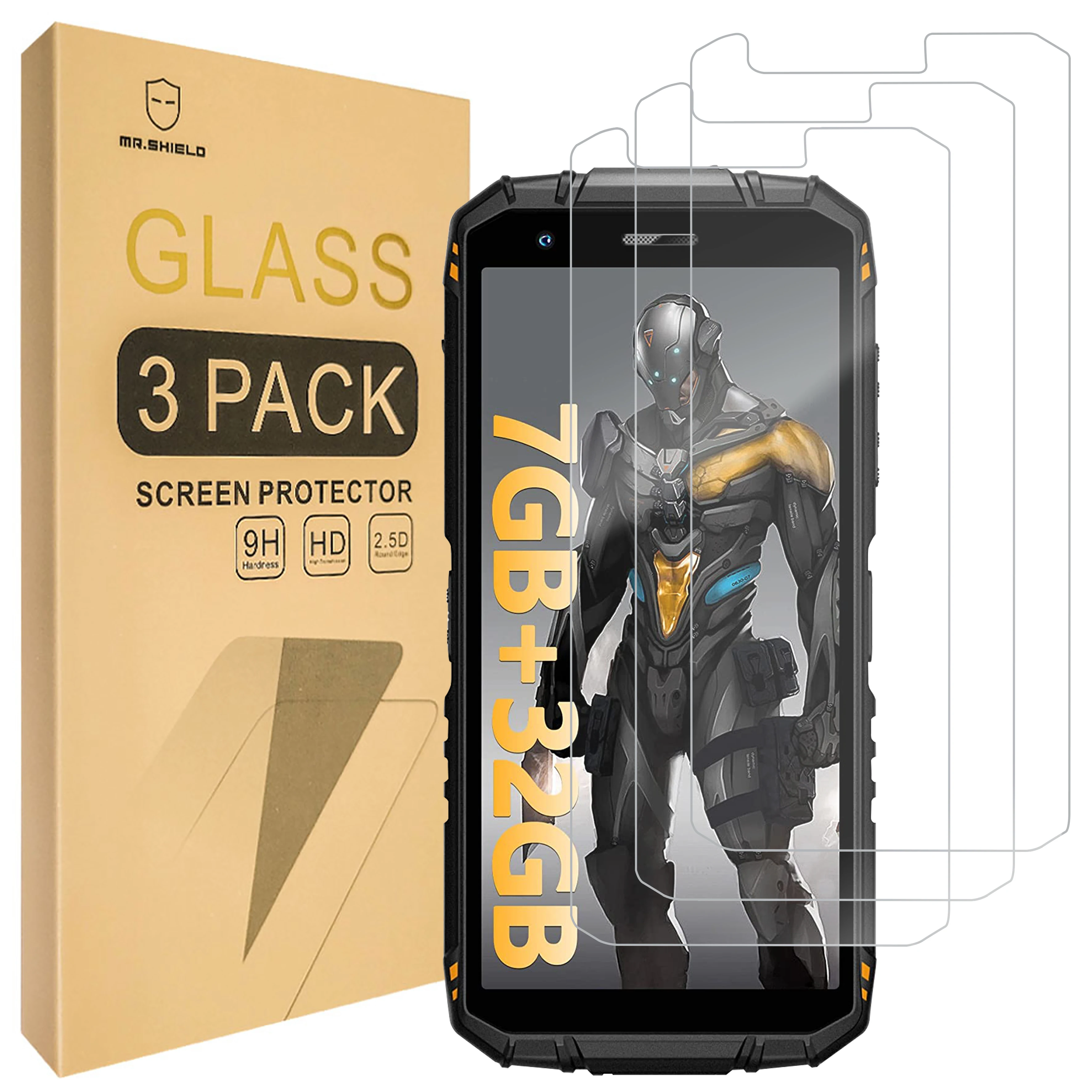 Mr.Shield [3-Pack] Screen Protector For DOOGEE S41 PRO / DOOGEE S41 [Tempered Glass] Screen Protector