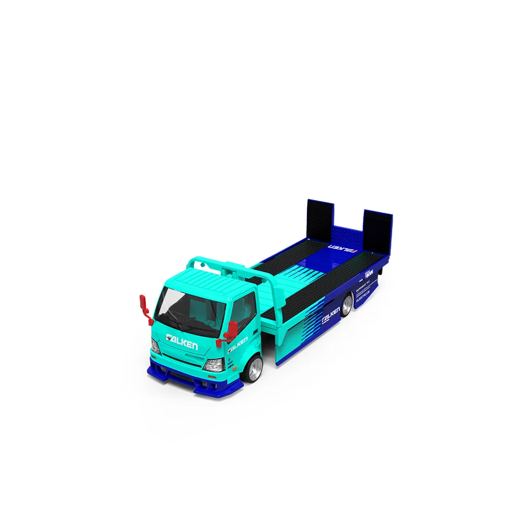 Коллекционная модель автомобиля Cool Car 1:64 Falken Painting H300: Симуляция грузовика-платформы из сплава для коллекции, демонстрации и подарка (art.: 3920d8e42e335) - 3920d8e42e335