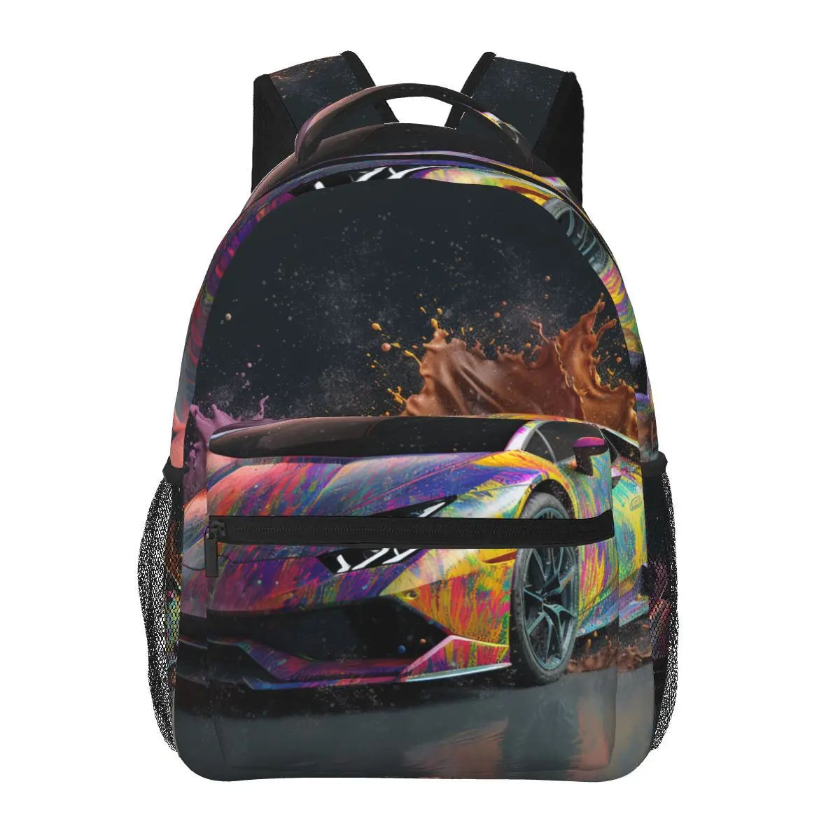 

Благородный рюкзак для спортивной машины, взрывозащищенные рюкзаки с жидкими брызгами для путешествий, Молодежные новые школьные сумки, прочный рюкзак на заказ