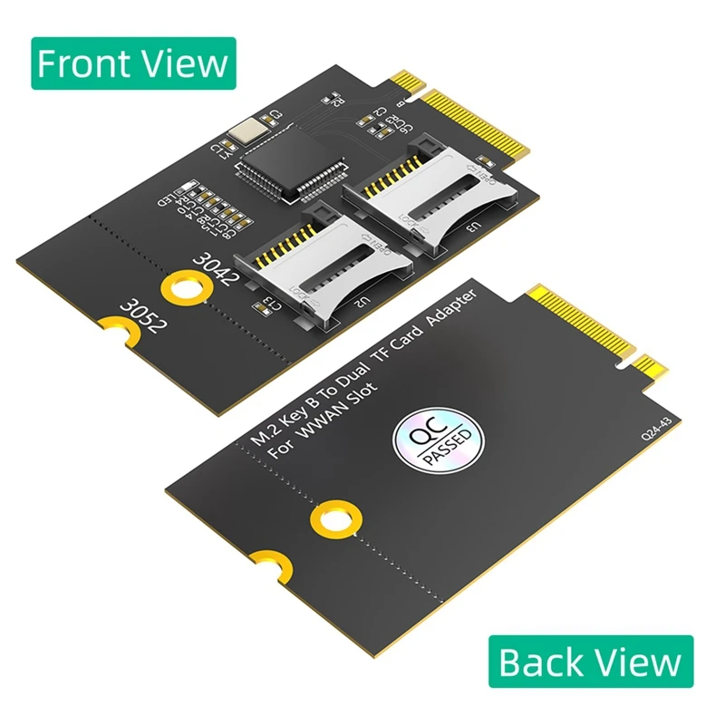 Двойная карта Micro-SD TF-карта к адаптеру считывателя NGFF M.2 Key B (поддерживает USB-шину а