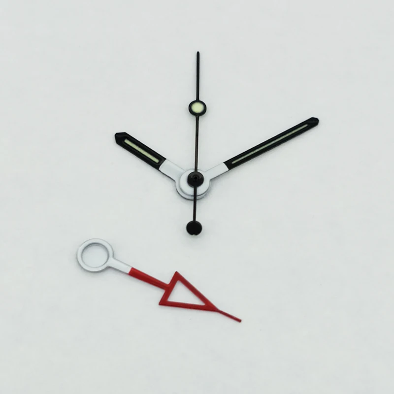 New Watch Parts Green Luminous Black Red Watch Hands Fit For 3804 2813 8215 Movement Hour Minute Second GMT Hand