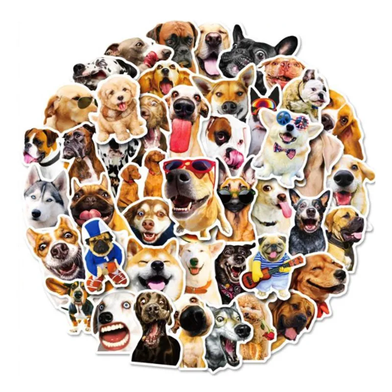

Fashion Dogs Style 50Pcs Vinyl Stickers DIY Box Laptop Phone Skateboard Helmet Car Luggage Cup Guitar Bicycle Wall