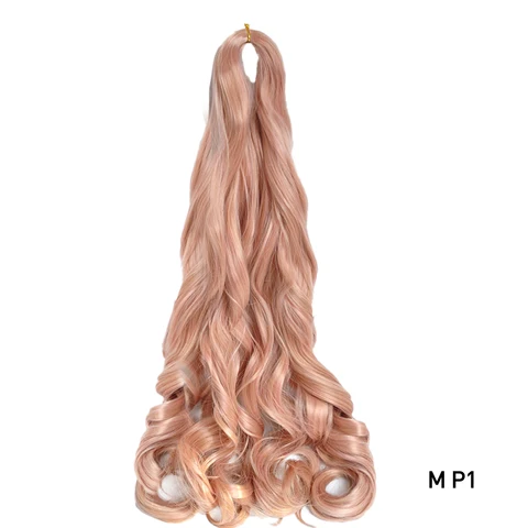 Синтетические французские вьющиеся волосы для наращивания кос, свободные волнистые волосы для плетения кос, высокотемпературные Спиральные Кудри, вязанные крючком волосы для женщин