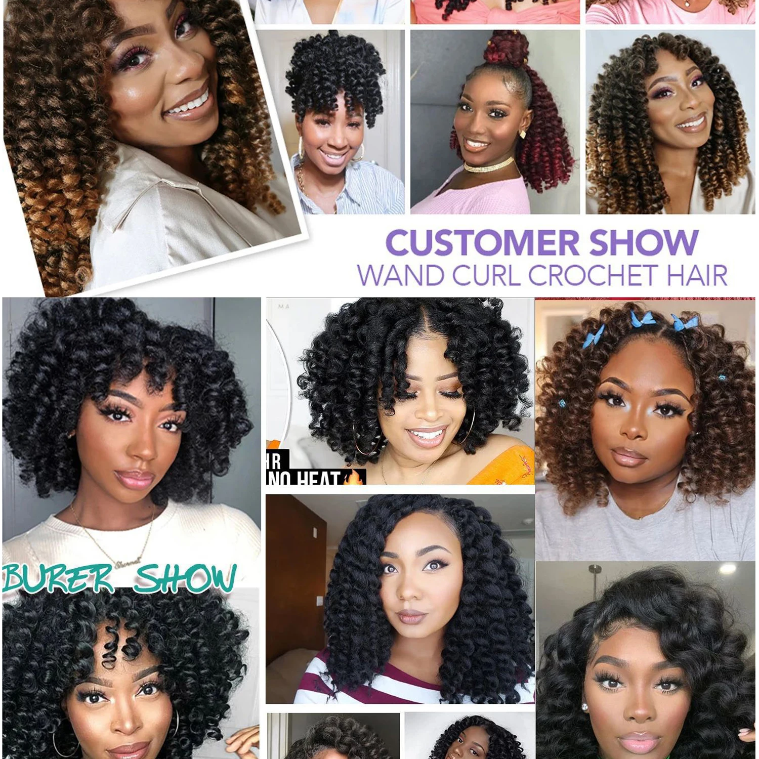 Jeedou GoGo Curl Вязаные крючком волосы Water Wave Плетение для женщин Ombre Черные короткие пляжные локоны Синтетические наращивание волос с глубоким скручиванием (art.: 3920d362d0dea) - 3920d362d0dea