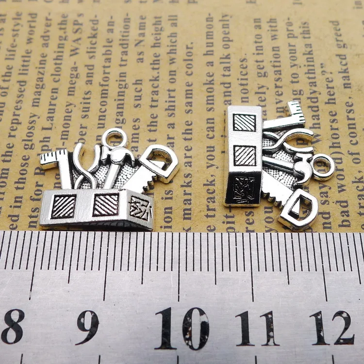 10 шт./лот 17*22 мм контейнер для молотковой пилы Очаровательная подвеска античного