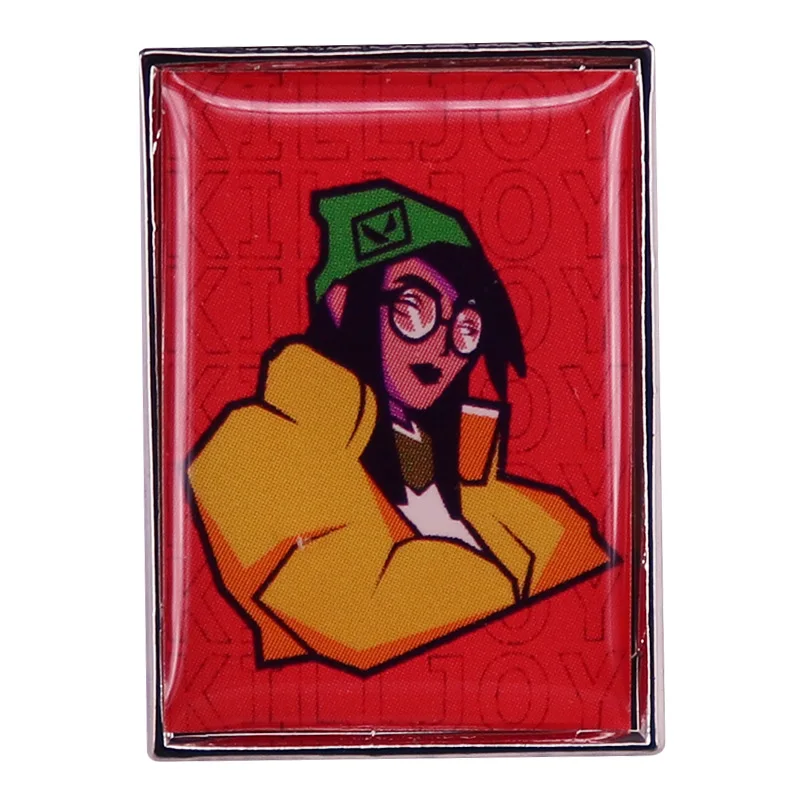 

VALORANT Brooch Pins KILL JOY Sign Enamel Brooches for Game Fans Collar Denim Bag Hat Decoration Accessory Jewel Lapel Pin Badge