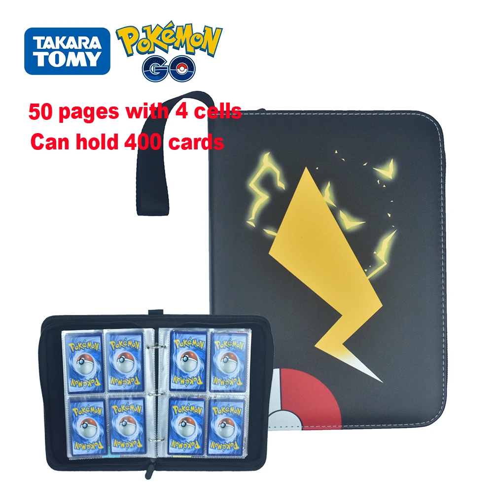 

Pokemon Cards 200-400pcs Holder Album Playing Trading Card Pokemon Toys for Children Collection Pikachu Album Book SN-012