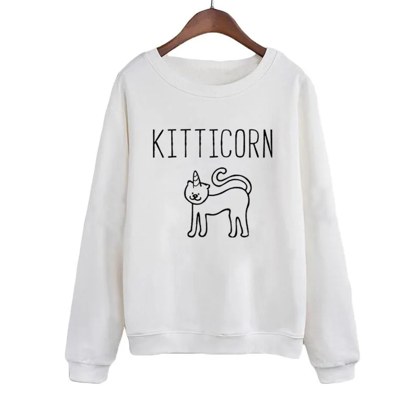 Толстовка с котятами, милый хипстерский свитшот с животными для влюбленных, женская одежда, пуловер, худи с круглым вырезом и принтом в стиле Харадзюку