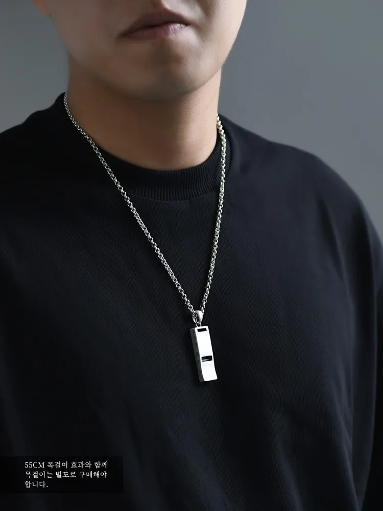 Lotai Old Silver Maker Ретро Стерлингового Серебра Свисток Кулон Можно Выдувать Один