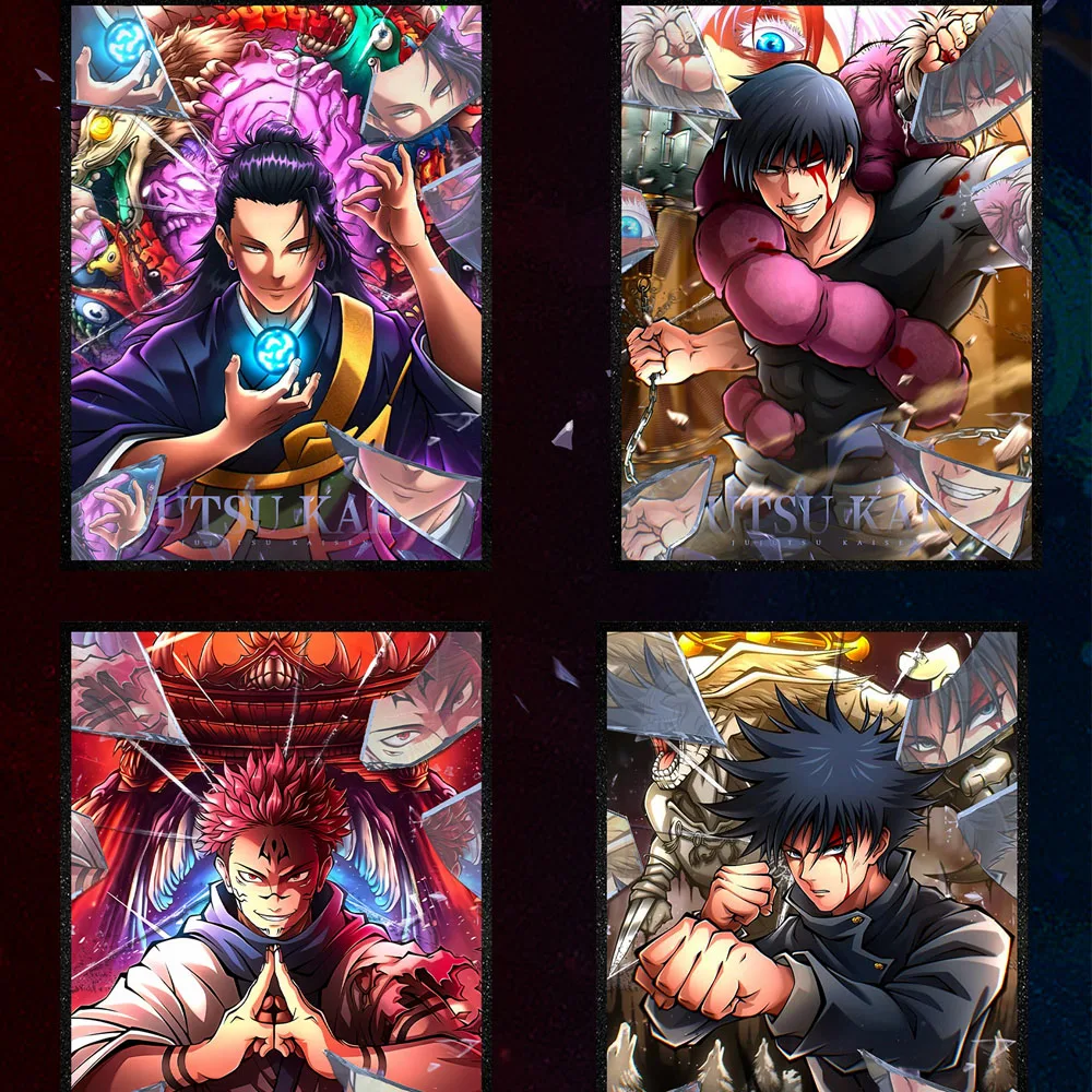 Оптовая продажа Jujutsu Kaisen Коллекционные карты из цветной бумаги Аниме Satoru Gojo