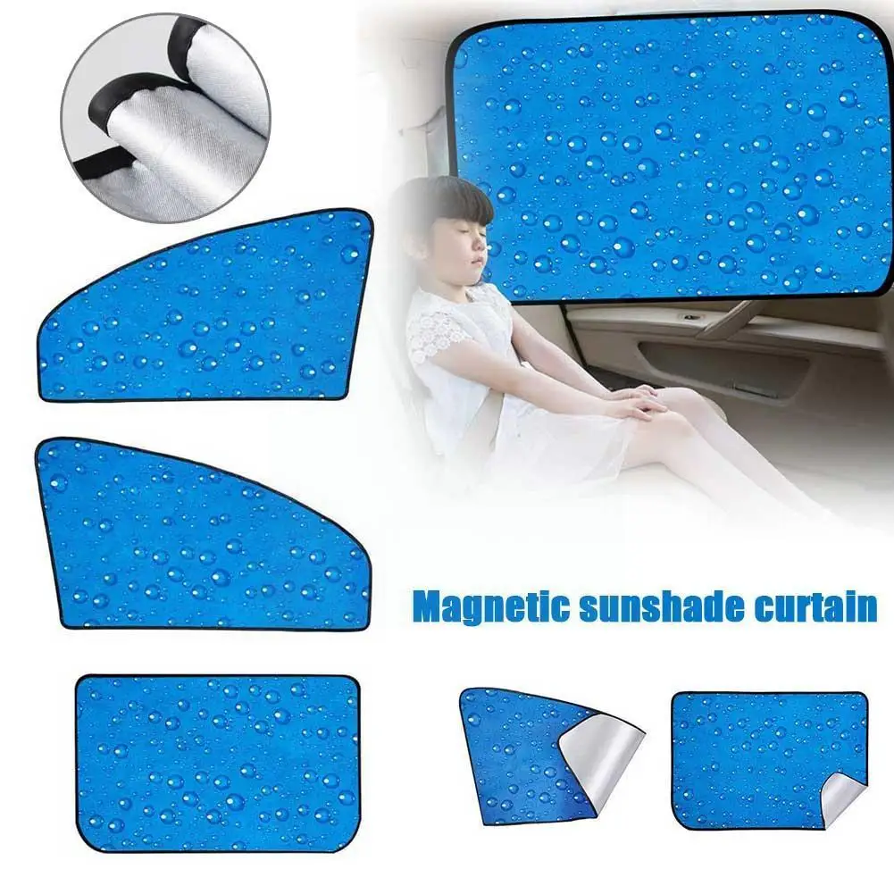 

1PC Magnetic Car Side Window Sunshade Cover Sun Visor Summer Protection Window Curtain for Front Rear Black Auto Accessorie W0Q3