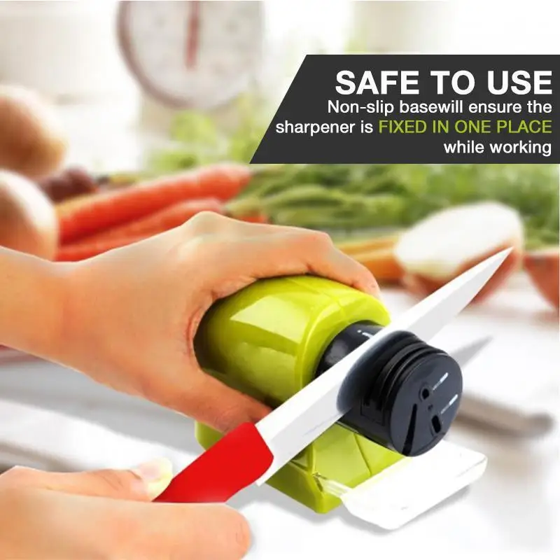 

Professional Electric Knife Sharpener Cordless Motorized Blade Household Sharpener Swifty Sharp Kitchen Knife Blade Sharpener