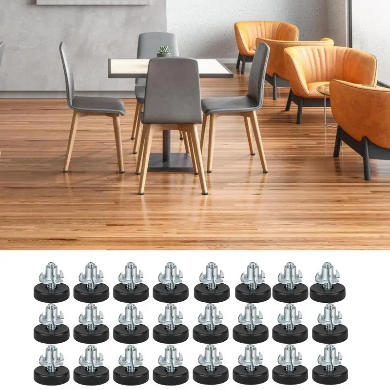 

Table Leg Levelers Durable Reliable Adjustable Floor Protector Chair Leg Caps Rubber Feet Protector For Cabinets Tables Sofa