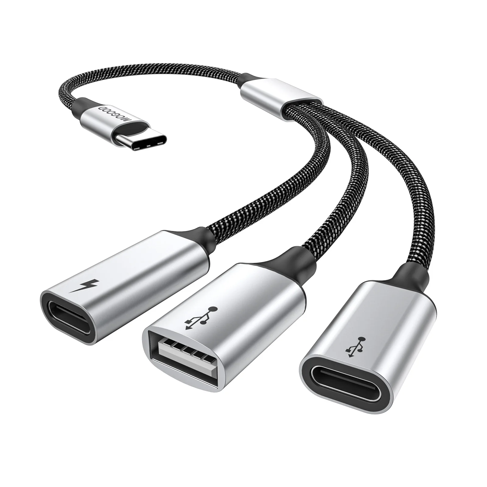 typeC to typeC female plus USB female support 60w fast charge support typeC headset U disk Google TV