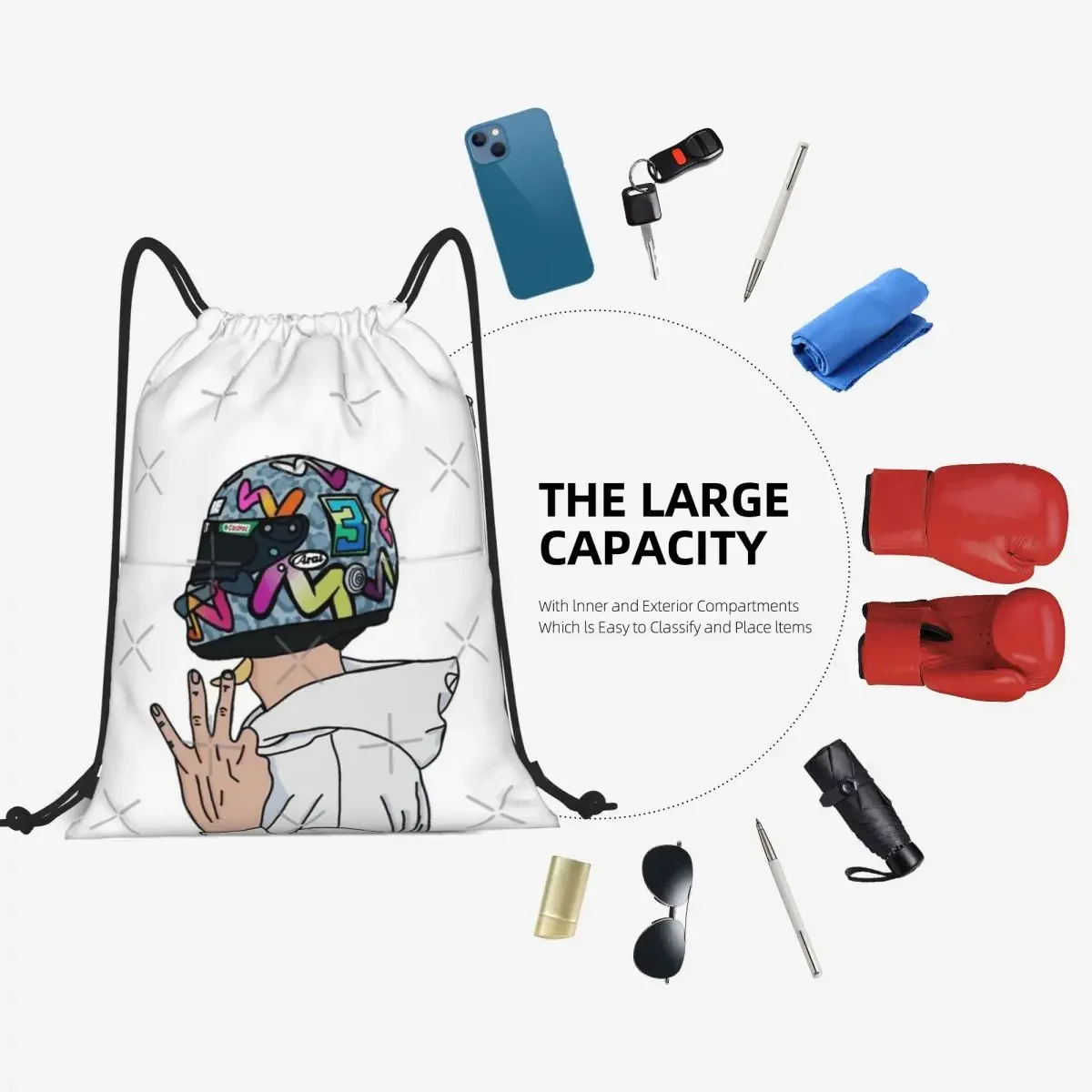 Рюкзак на шнурке Даниэль Рикардо-номер 3 сумка через плечо молнии с карманом для