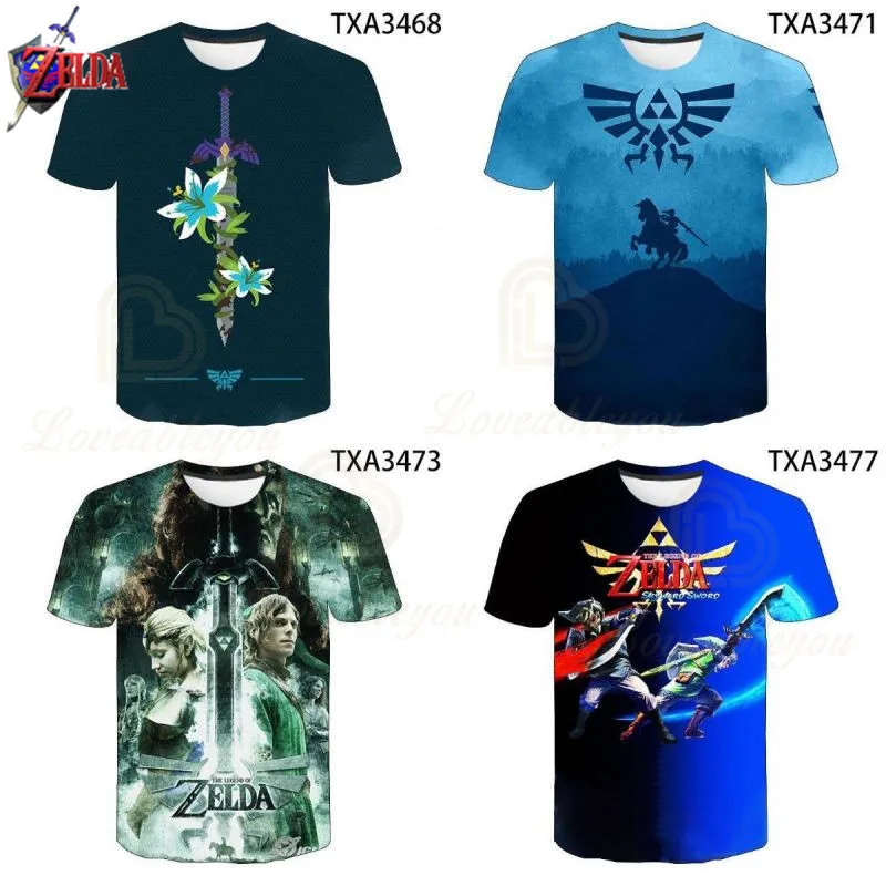 

Zelda Tears of The Kingdom Print T Shirt Men Women Summer T-shirt Streetwear Boys Clothing Graphic Tees Girls