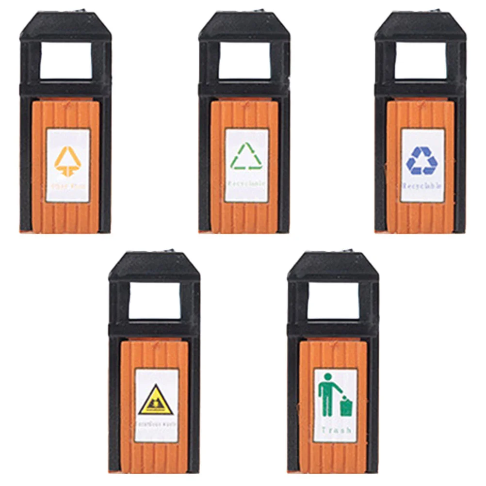 

Can Trash Decor Sand Table Model Bin Mini Decorative Houselitter Street Waste Material Diy Small Shape Ornament